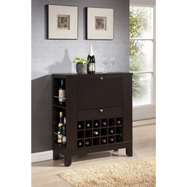 Baxton Studio Modesto Brown Modern Dry Bar And Wine Cabinet 66-5407
